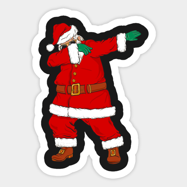 Dabbing Santa Hip-Hop Christmas - Dabbing Santa - Sticker | TeePublic